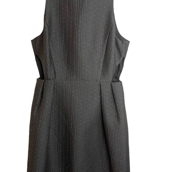 Madewell Nightfall Jacquard Black and Gold Cutout Dress - Picture 5 of 8